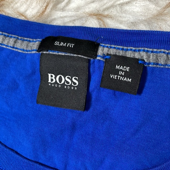 Hugo Boss embossed logo slim fit jersey t-shirt - Picture 6 of 7